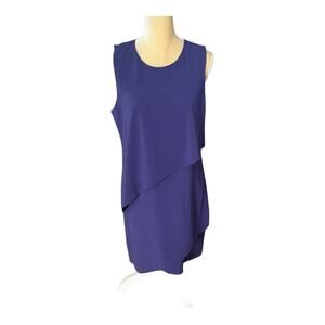 Halston Heritage Purple Layered Dress NEW Size 12